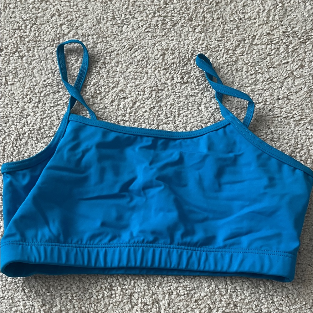 Weissman Bright Blue Girls Dance Crop Top